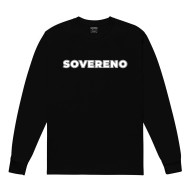 Men's Black SOVERENO Long Sleeve T-shirt with a BIG logo on the front - Model IV Men's Black SOVERENO Long Sleeve T-shirt with a BIG logo on the front - Model IV