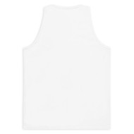Men's White SOVERENO Tank Top with a Tiger on the front - Model I