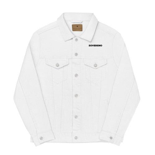 Men's White Denim Jacket Model Classic I