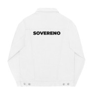 Men's White SOVERENO Classic Denim Jacket - Model I Men's White SOVERENO Classic Denim Jacket - Model I