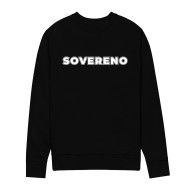 Men's Black SOVERENO Sweatshirt with a BIG logo on the front - Model IV Men's Black SOVERENO Sweatshirt with a BIG logo on the front - Model IV