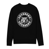 Men's Black SOVERENO Sweatshirt with a Tiger on the front - Model II Men's Black SOVERENO Sweatshirt with a Tiger on the front - Model II