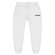 Men's White SOVERENO Sweatpants with a logo on the front - Model III Men's White SOVERENO Sweatpants with a logo on the front - Model III